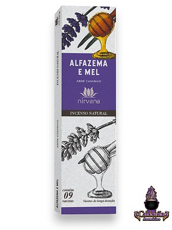 Incenso Nirvana Natural Alfazema E Mel 09 Varetas