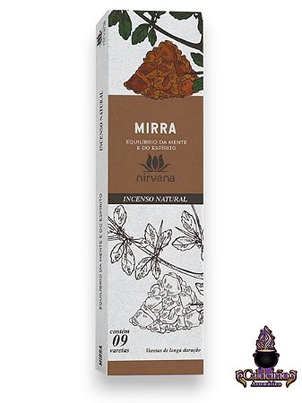 Incenso Nirvana Natural Mirra 09 Varetas