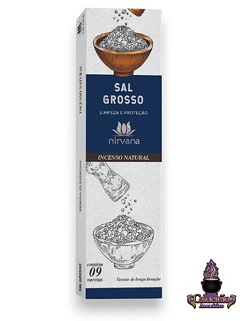 Incenso Nirvana Natural Sal Grosso 09 Varetas