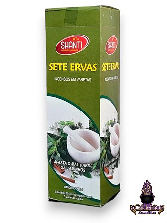 Incenso Shanti Sete Ervas Com 7Un