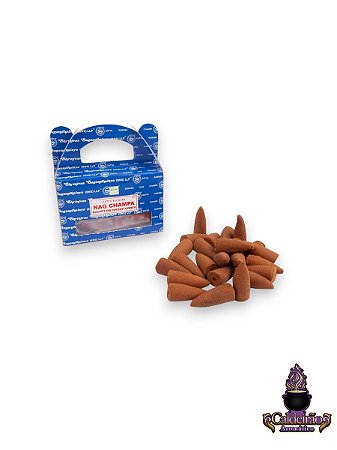 Incenso Satya Back Flow Cone Reverso Nag Champa Caixa Com 24Un