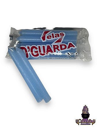 Vela Palito N,3 20G 8Un/Pct - Azul Claro