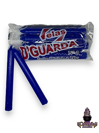 Vela Palito N,3 20G 8Un/Pct - Azul Escuro