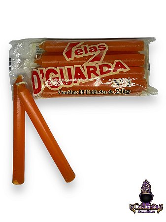 Vela Palito N,3 20G 8Un/Pct - Laranja