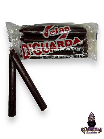Vela Palito N,3 20G 8Un/Pct - Marrom