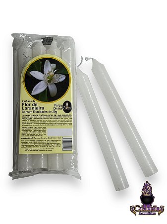 Vela Perfumada Palito N,3 20G 8Un/Pct - Flor De Laranjeira