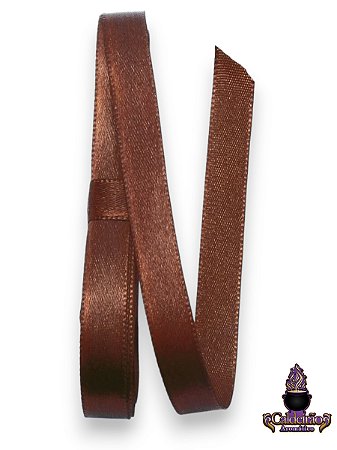 Fita Cetim 10mm Marrom