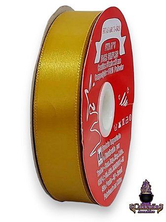 Fita Cetim 20mm Amarela