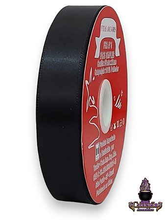 Fita Cetim 20mm Preta
