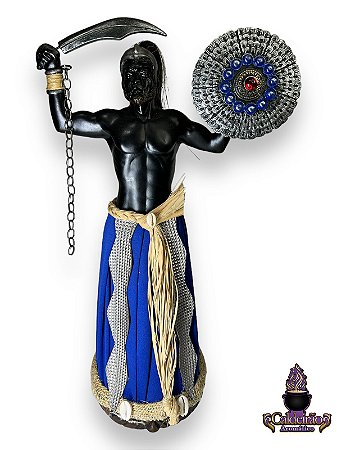 Imagem Resina Grande 35Cm Ogum Candomble