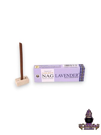 Defumador Tibetano Golden Nag Viajyshree Lavander 10 Varetas