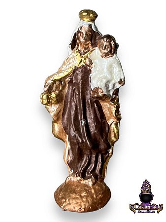 Imagem De Chumbo Colorida Nossa Senhora do Carmo 5Cm
