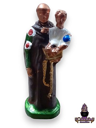 Imagem De Chumbo Colorida Santo Antonio 5Cm