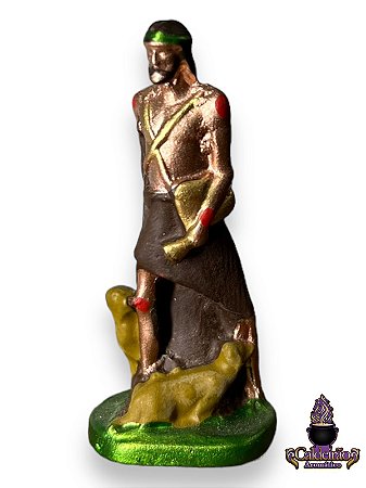 Imagem De Chumbo Colorida Sao Lazaro 5Cm