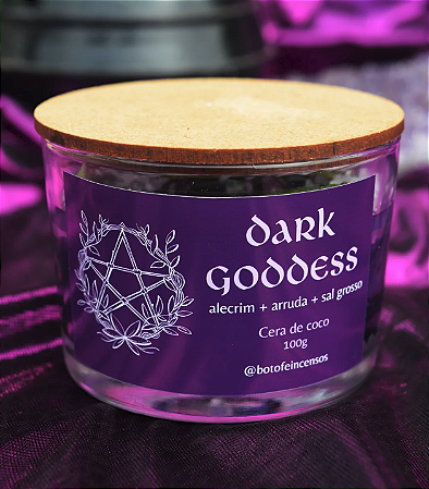 Vela Aromatica Dark Goddess - Alecrim Arruda e Sal Grosso