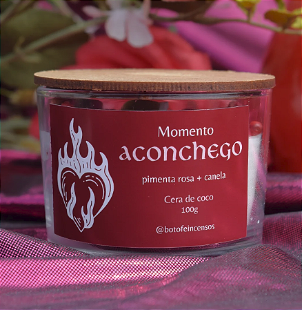 Vela Aromatica Momento Aconchego - Pimenta Rosa e Canela