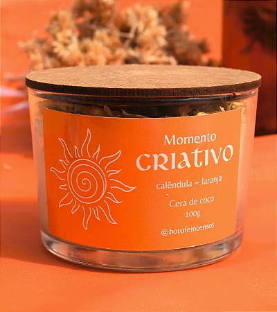 Vela Aromatica Momento Criativo - Laranja e Calendula