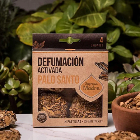 Pastilha de Defumaçao Ativada Sagrada Madre - Palo Santo com 4 Unidades