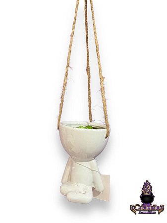 Cachepot Bob De Pendurar Porcelana
