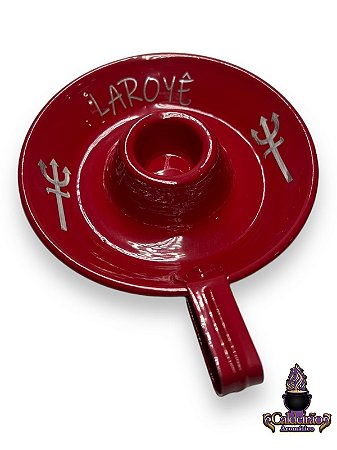 Castical De Aluminio Para 1 Vela Colorido Pomba Gira Vermelho