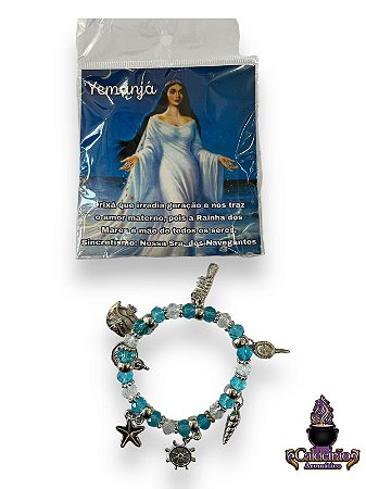 Pulseira Orixas Com Oracao Iemanja