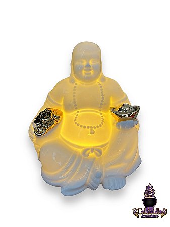 Luminária Buda em Porcelana