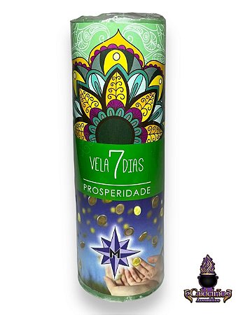 Vela 7 Dias Verde Claro 250g - Prosperidade