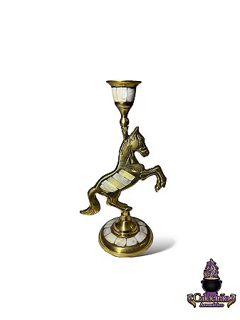 Castical Cavalo Bronze E Madreperola