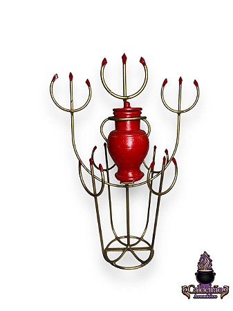 Ferramenta De Ferro Especial 60Cm Com Quartinha Pomba Gira