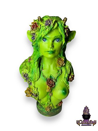 Gaia Elfo Busto 20Cm Em Resina