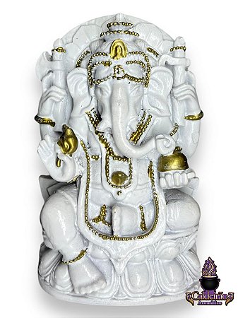 Ganesh Arco Sentado Em Resina 15Cm