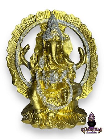 Ganesh No Portal 15Cm Em Resina