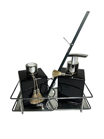 Kit Aromatizador Sabonete Alecrim e Bandeja Aramada