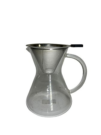 Jarra De Vidro 400Ml C/ Infusor Inox