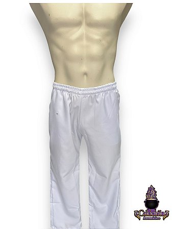 LANCAMENTO Calca Gabardini Com Bolso Branca Tam GG
