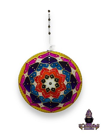 Mandala De Vidro Em Tinta Vitral 20Cm
