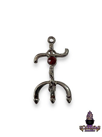 Miniatura Garfo de PG Prateado com Pedra 05cm