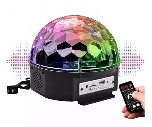 Halloween Bola para Musica MP3 20Cm com USB e Bluetooth