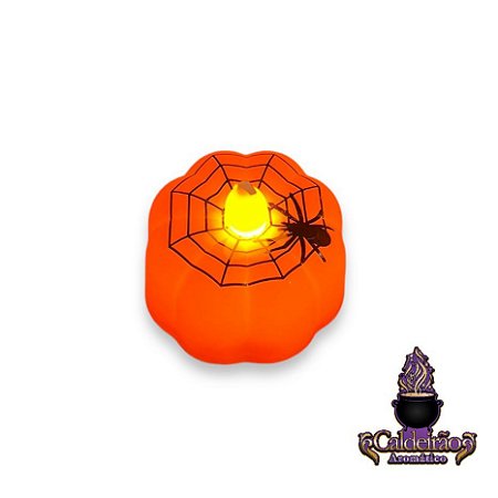 Halloween Mini Vela Eletronica Abobora 4,7x4Cm