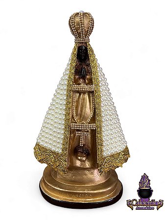 Nossa Senhora  Aparecida Perolada Gesso 40cm