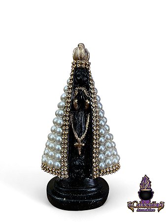 Nossa Senhora  Aparecida Perolada Gesso 15cm