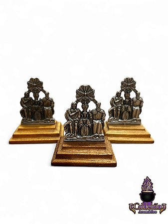 Lancamento Santissima Trindade em Madeira e Metal 06cm