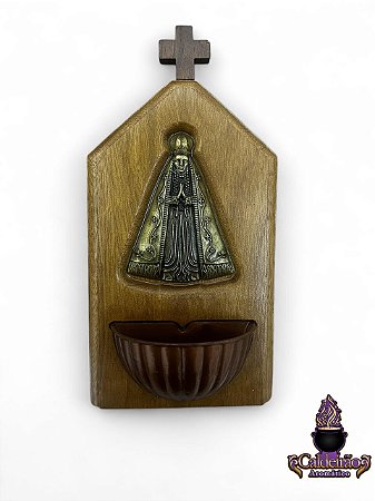 Lancamento Molha Dedos Nossa Senhora Aparecida em Madeira 18x09cm