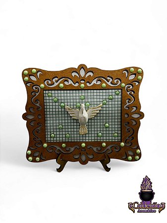 Lancamento Quadro Divino Com Perolas para Parede ou Suporte 13x16cm