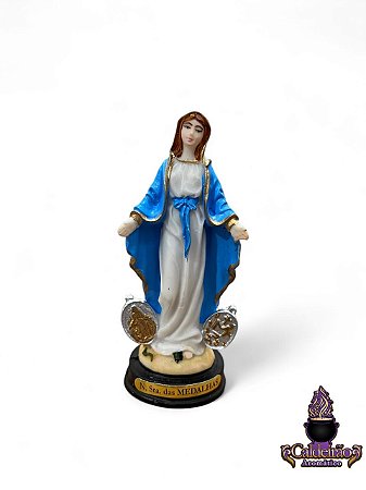 Lancamento Nossa Senhora das Medalhas Modelo Resina 10cm