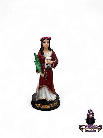 Lancamento Santa Cecilia Modelo Resina 10cm