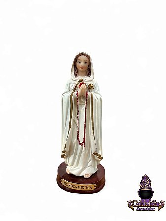 Lancamento Nossa Senhora Rosa Mistica Modelo Resina 14cm