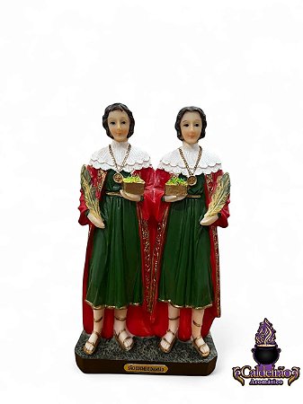Lancamento Cosme E Damiao Modelo Resina 15Cm