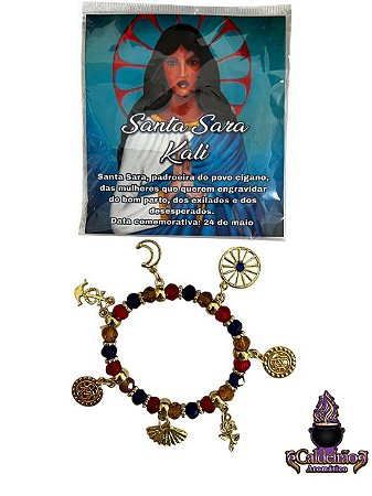 Pulseira Orixas Com Oracao Santa Sara Kali