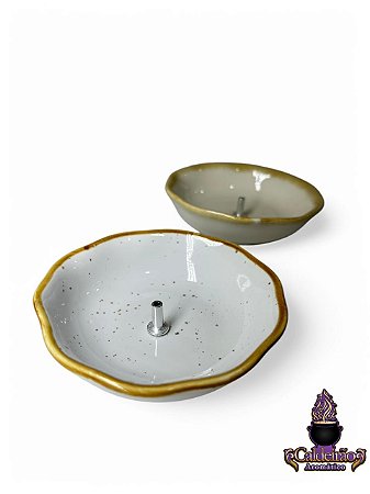 Incensario Porcelana Branco Importado Un